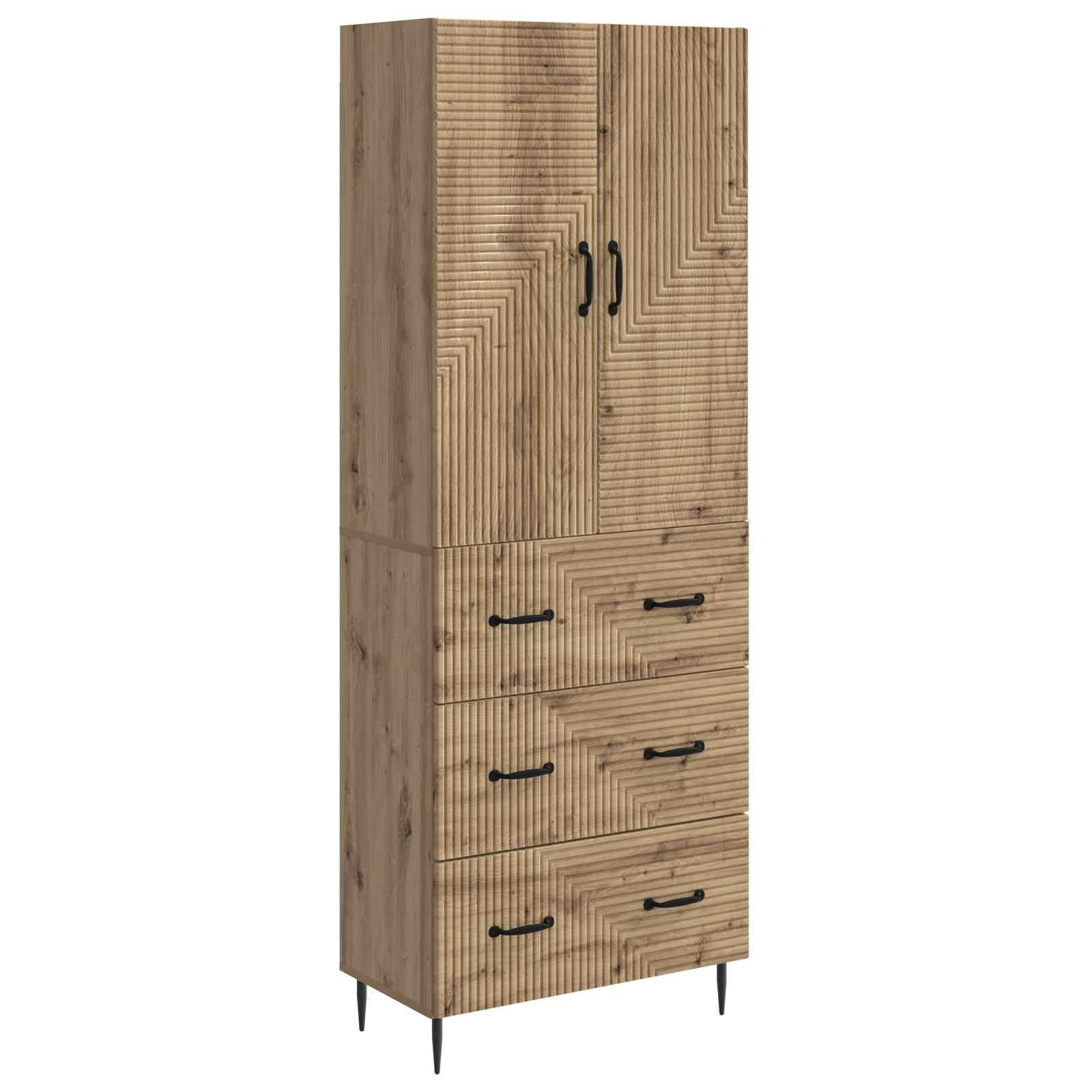 Skab Sæt 2 stk Artisan-eg 66 x 34,5 x 90 cm Konstrueret træ