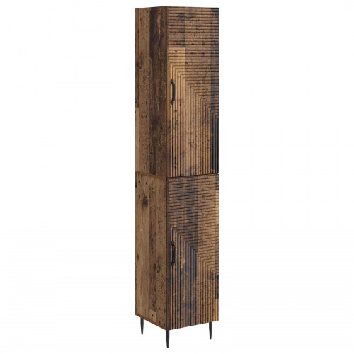 Skab Sæt 2 stk Gammelt træ 33 x 34,5 x 89,5 cm Konstrueret træ