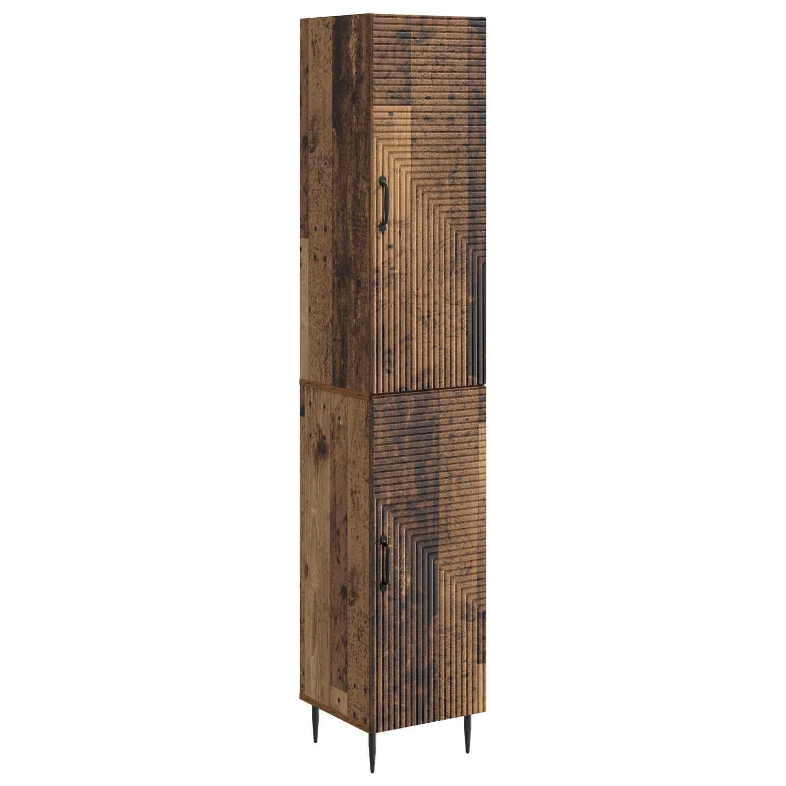 Skab Sæt 2 stk Gammelt træ 33 x 34,5 x 89,5 cm Konstrueret træ