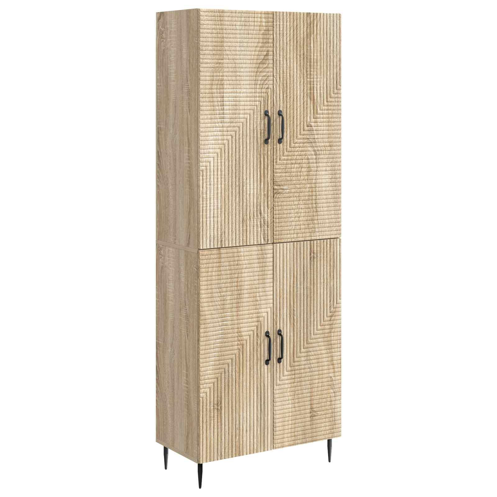 Skab Sæt 2 stk 66 x 34,5 x 89,5 cm Konstrueret træ