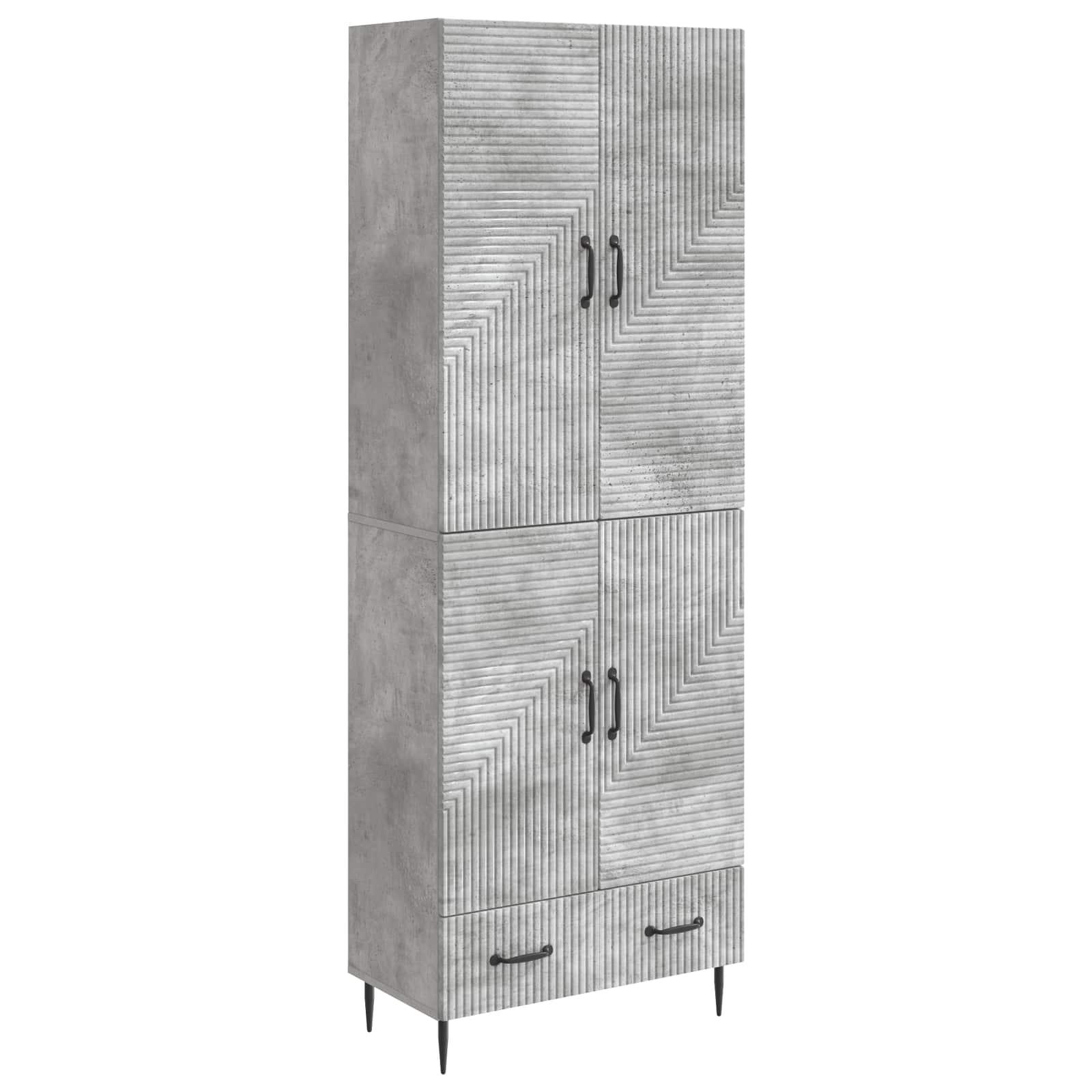 Skab Sæt 2 stk 66 x 34,5 x 95 cm Konstrueret træ