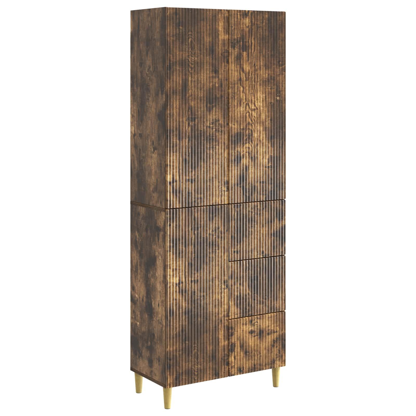 Skab Sæt 2 stk 66 x 34,5 x 90 cm Konstrueret træ