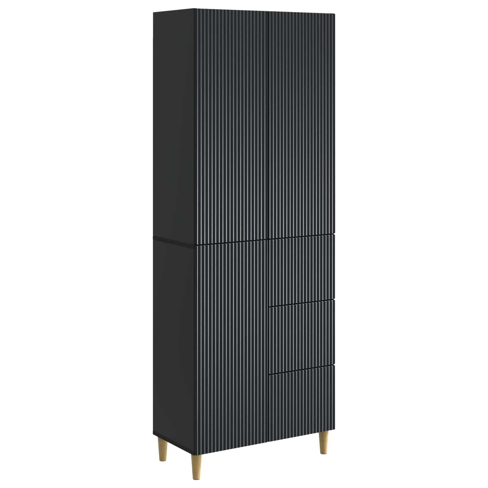 Skab Sæt 2 stk 66 x 34,5 x 90 cm Konstrueret træ