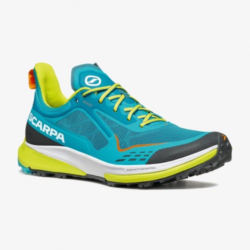 Scarpa Golden Gate Kima RT løbesko - 41,5 - Lake Blue/Lime