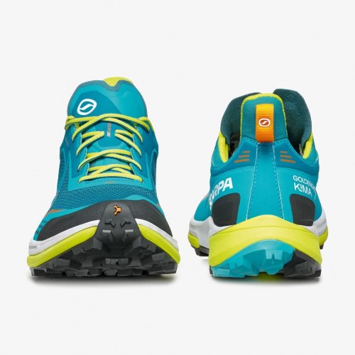 Scarpa Golden Gate Kima RT løbesko - 41,5 - Lake Blue/Lime