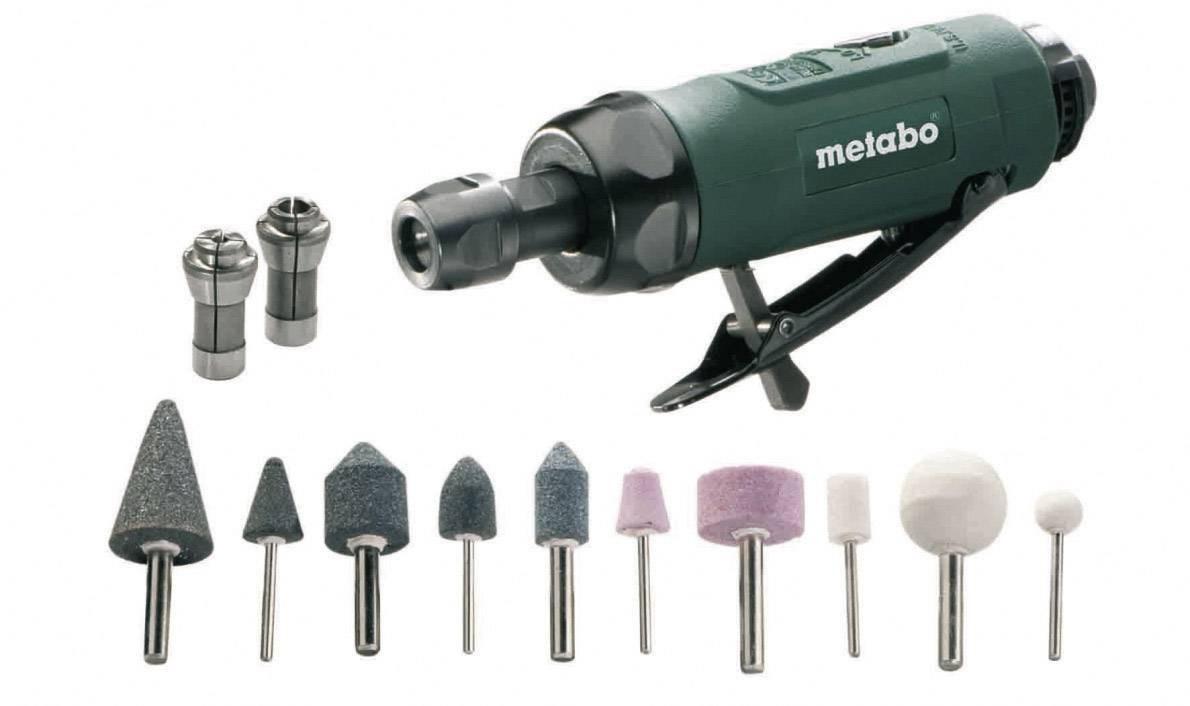 Metabo DG 25 - pneumatisk ligesliber sæt med tilbehør