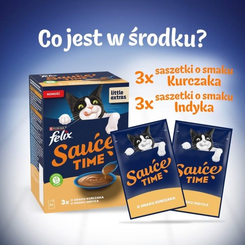 Purina Felix Sauce Time - vådfoder til kat - 6×40 g