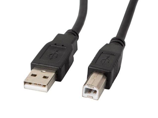 Lanberg CA-USBA-11CC-0010-BK USB-A til USB-B kabel 1 m - USB 2.0, sort