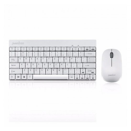 Perixx PERIDUO-712 trådløst tastatur og mus - kompakt mini, hvid