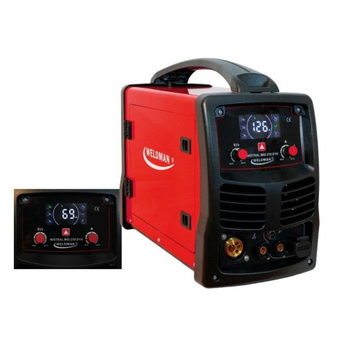WELDMAN Mistral MIG 210 SYN - inverter svejsemaskine til MIG/TIG/MMA/Plasma
