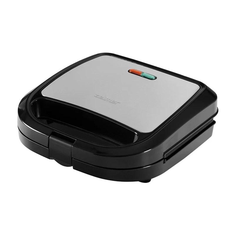Zelmer ZSM7710 smørrebrød-/sandwichmaker - sort/sølv, 750 W