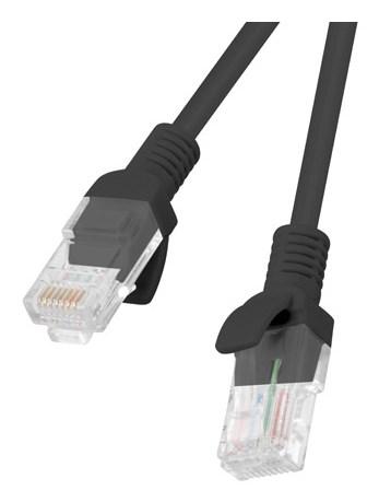Lanberg PCU6-10CC-0025-BK netværkskabel - Cat6 U/UTP, RJ45 han/han, 0,25 m, sort billede