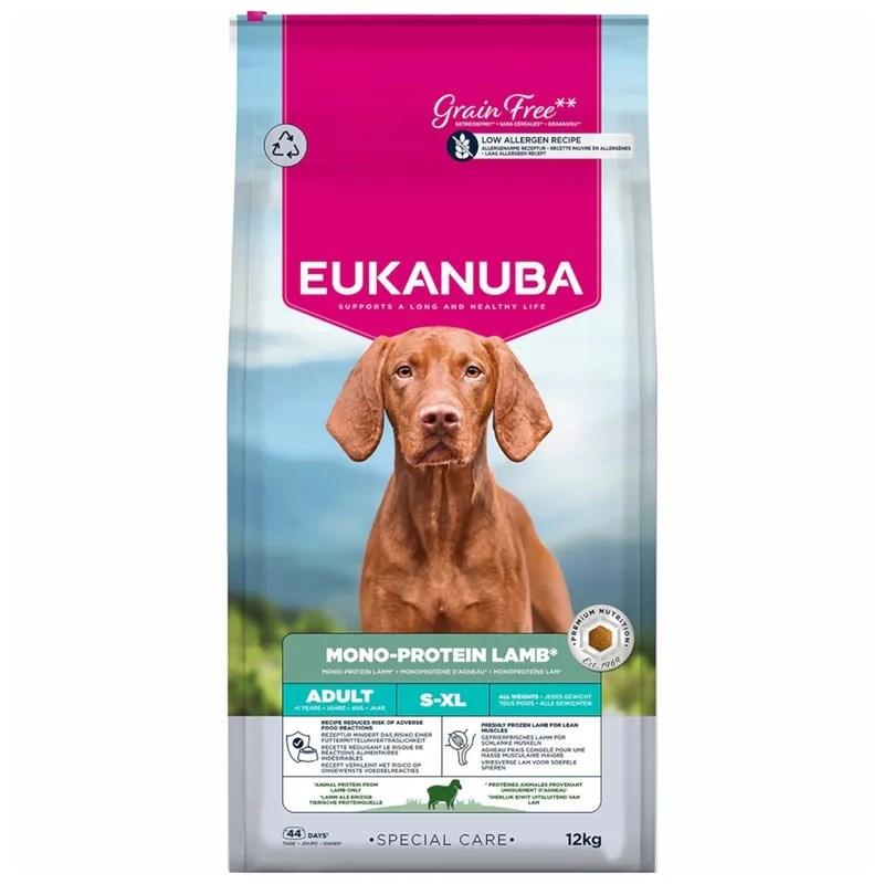 Eukanuba Special Care Mono-Protein Adult Lam - kornfrit tørfoder til hund - 12 kg