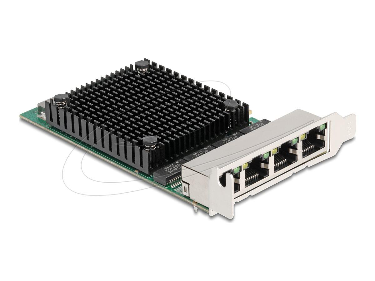 DeLOCK netværksadapter PCIe 2.1 x4 lavprofil - 4x 2,5GBase‑T billede