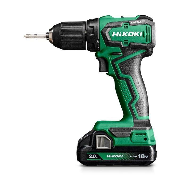 HiKOKI DS18DD - akku bore-/skruemaskine 18 V, 55 Nm, 2×2,0 Ah, børsteløs
