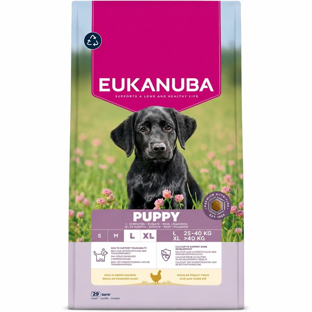 Eukanuba Premium Nutrition Puppy Large & Giant Breed - kylling, tørfoder 18 kg