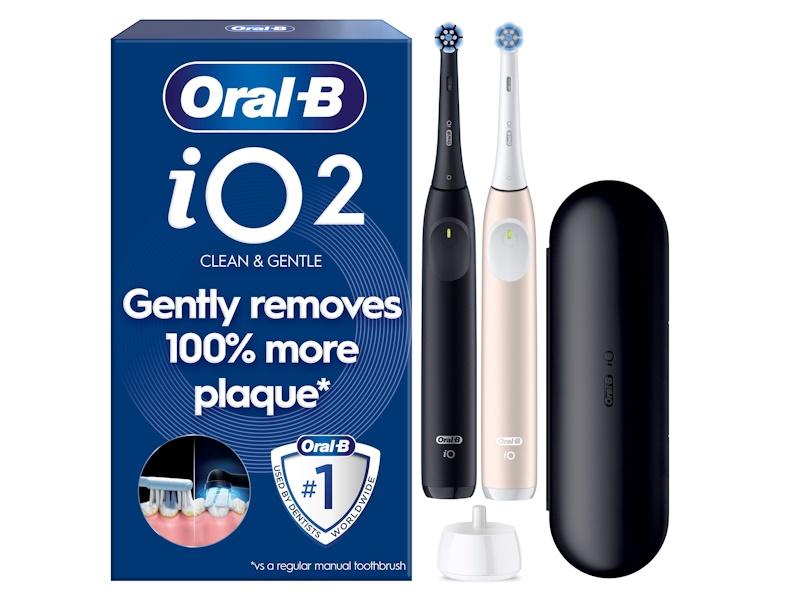 Oral-B iO Series 2 Duo - elektrisk tandbørste, sort/lyserød