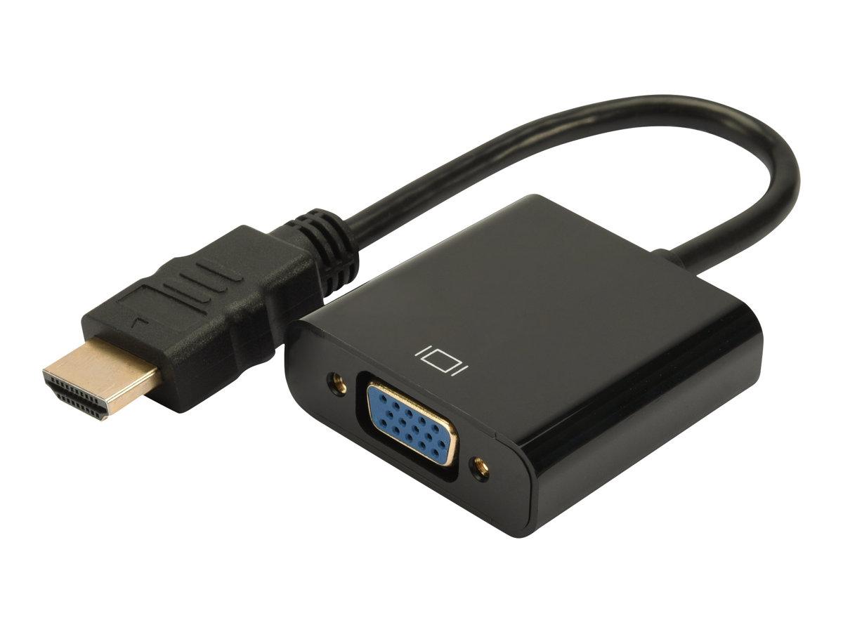 DIGITUS HDMI til VGA adapter med lyd - sort billede