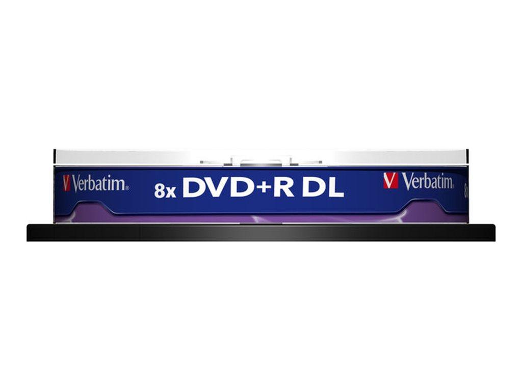 Verbatim DVD+R DL 8,5 GB 8x - 10-pak, sølvmatteret billede