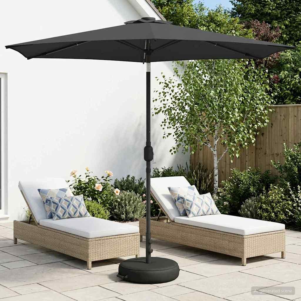 Have Parasol med LED Lygter 270 x 270 cm Polyester Antracit