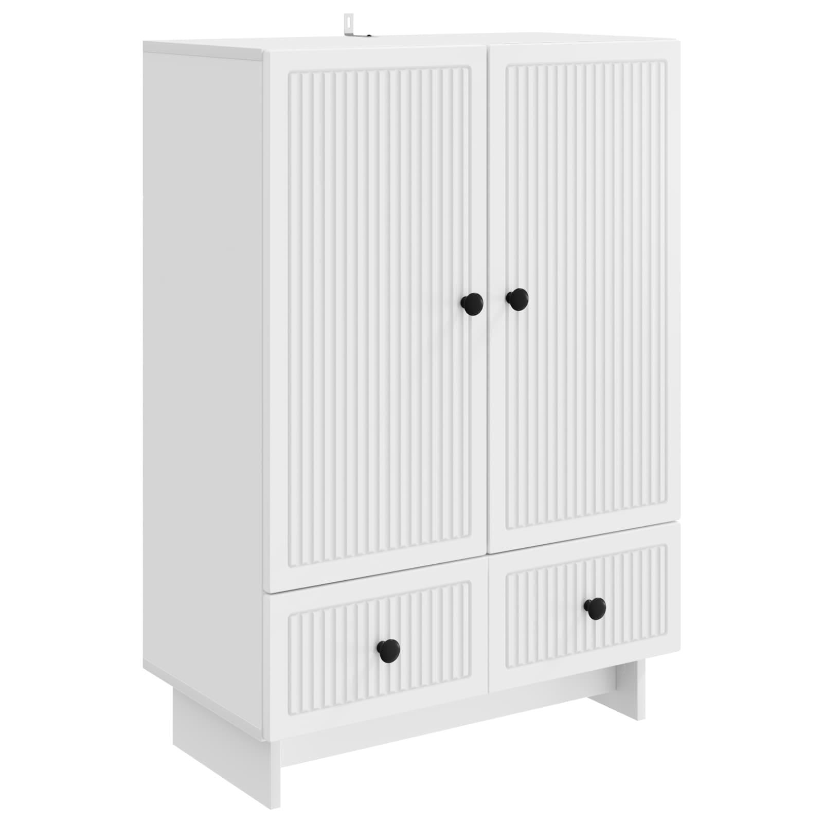 Sidebord Hvid 66 x 34,5 x 95 cm Konstrueret træ