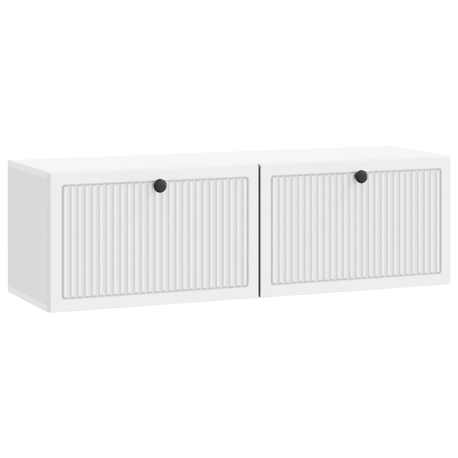 Væghængt TV-skab Hvid 98 x 31 x 30 cm Konstrueret træ