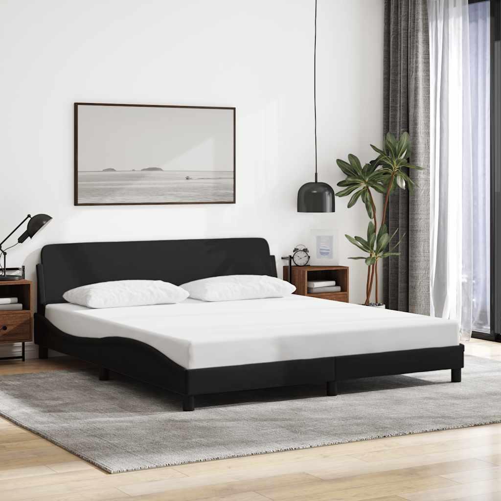 Sengestel Dover sort 180x200 cm stof