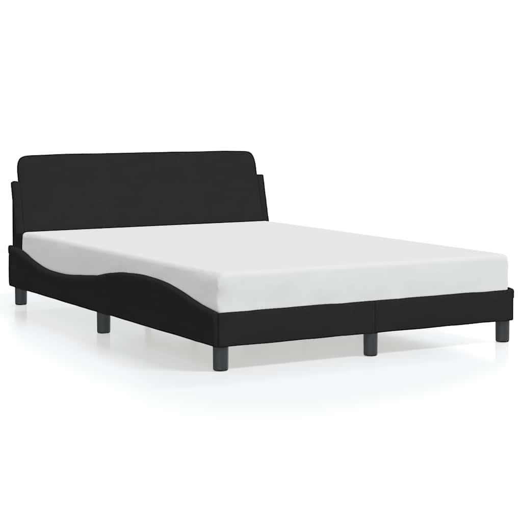 Sengestel Dover sort 135x190 cm fløjl
