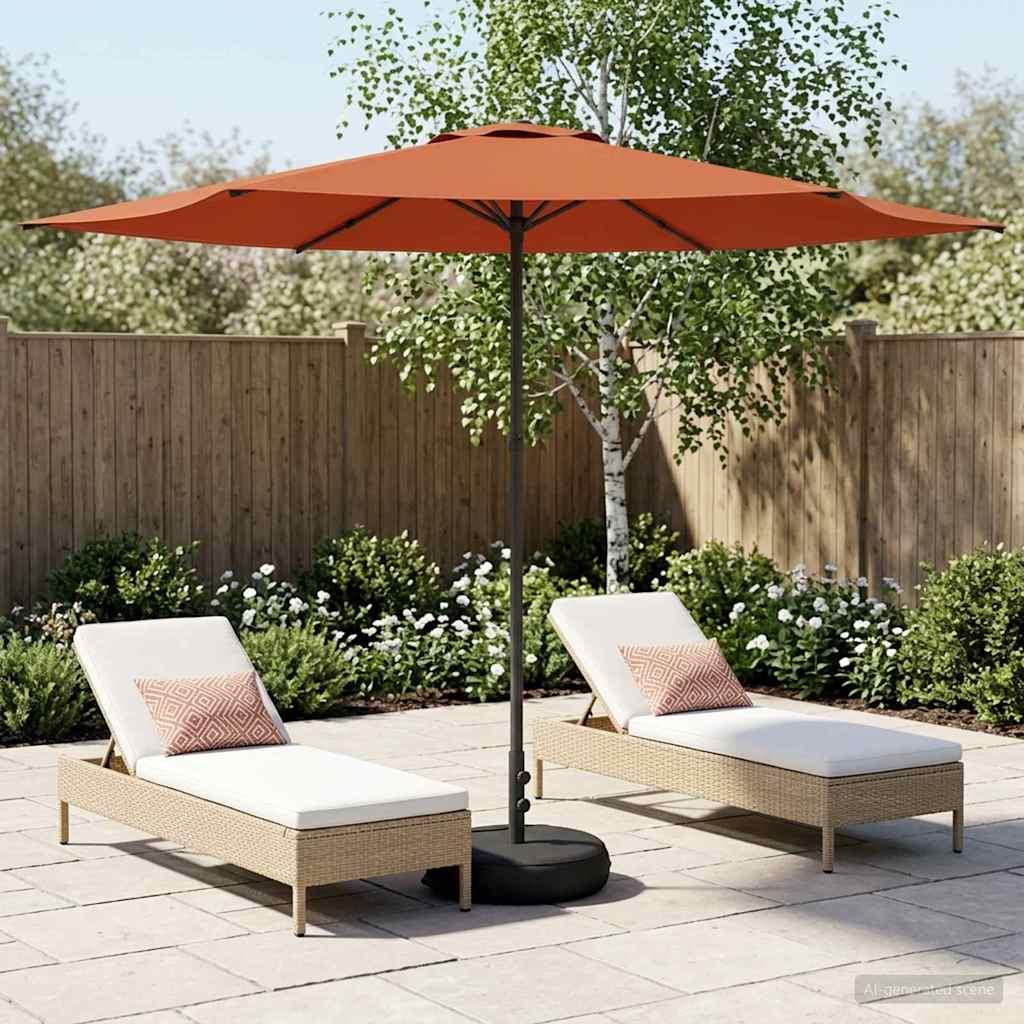 Haveparasol 300 x 300 cm Polyester Rektangulær Terrakotta