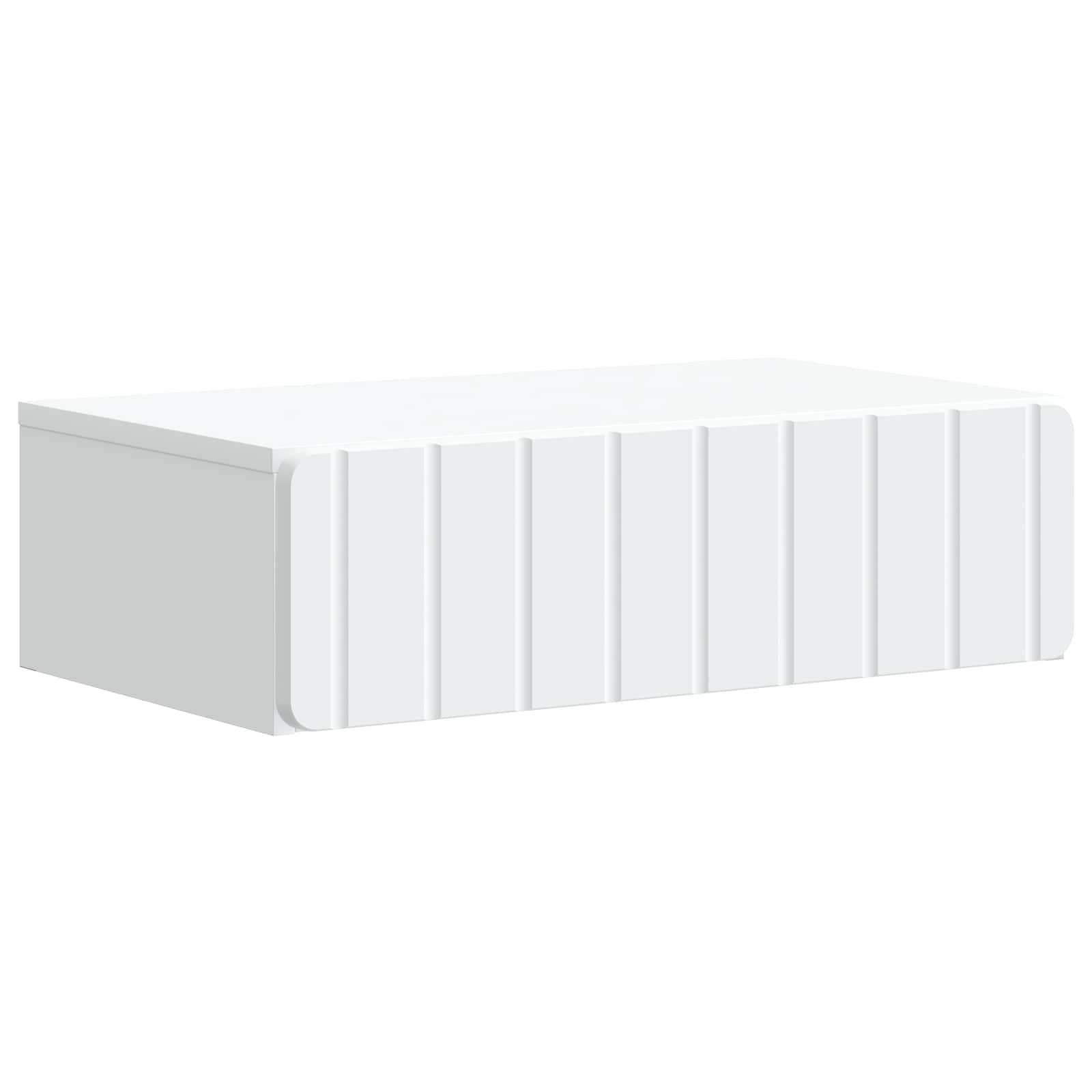 Væghængt Sideskab Hvid 59 x 34,5 x 17 cm Konstrueret træ