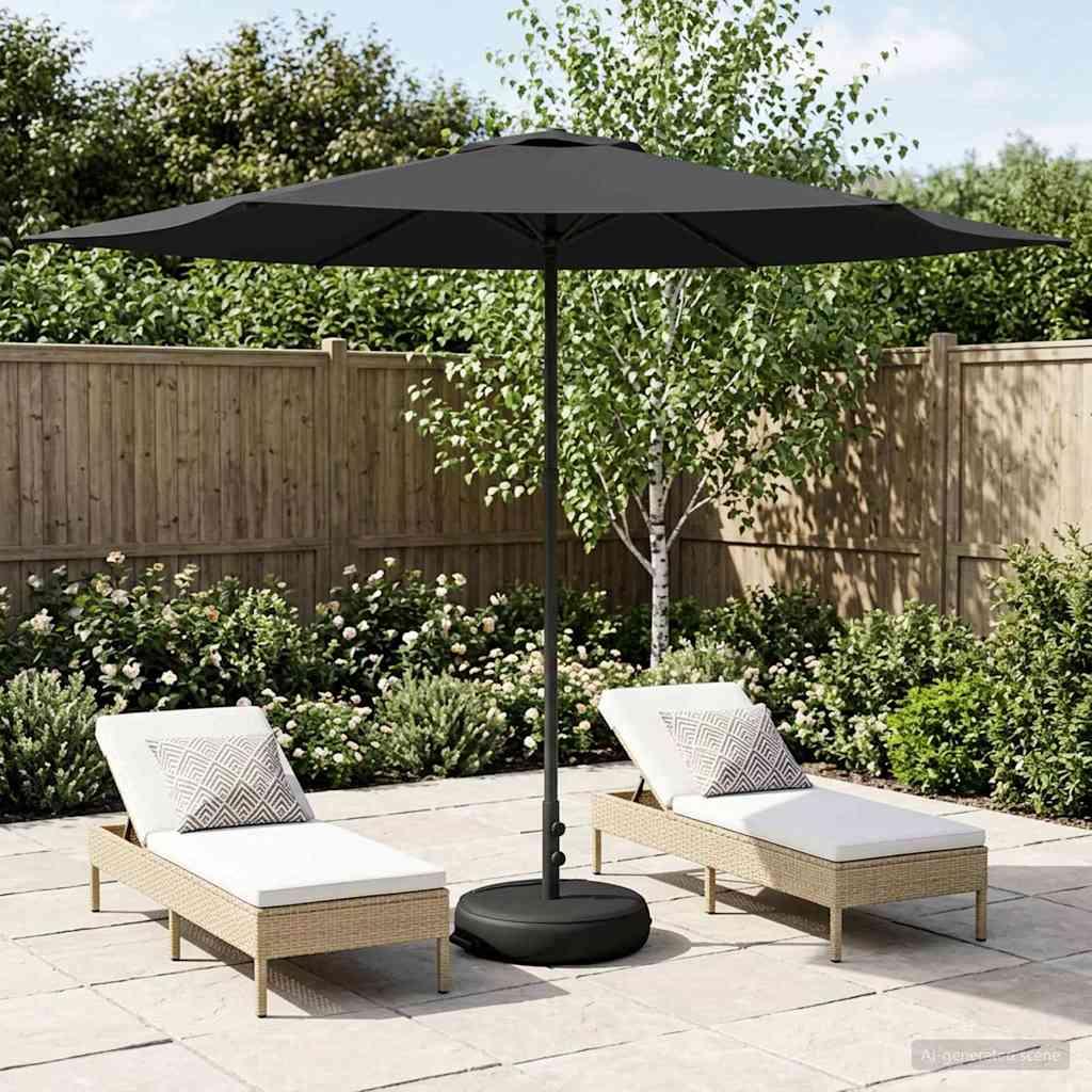 Haveparasol 300 x 300 cm Polyester Rektangulær Antracit