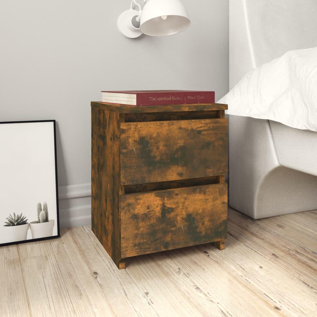 vidaXL sengebord røget eg 30x30x40 cm konstrueret træ