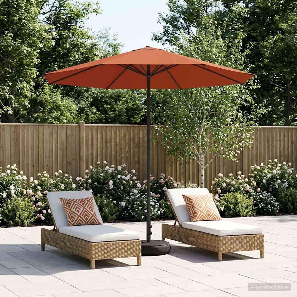Haveparasol 230 x 230 cm Polyester Rektangulær Terrakotta