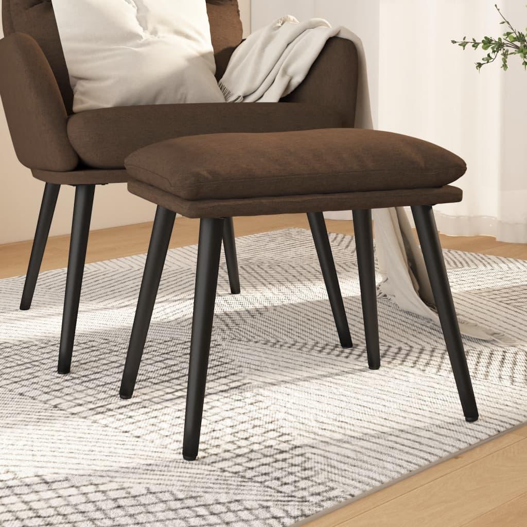 vidaXL fodskammel 45x29,5x35 cm stof brun