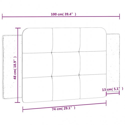 Hovedgærdehynde Zadar - sort, 100 cm, kunstlæder