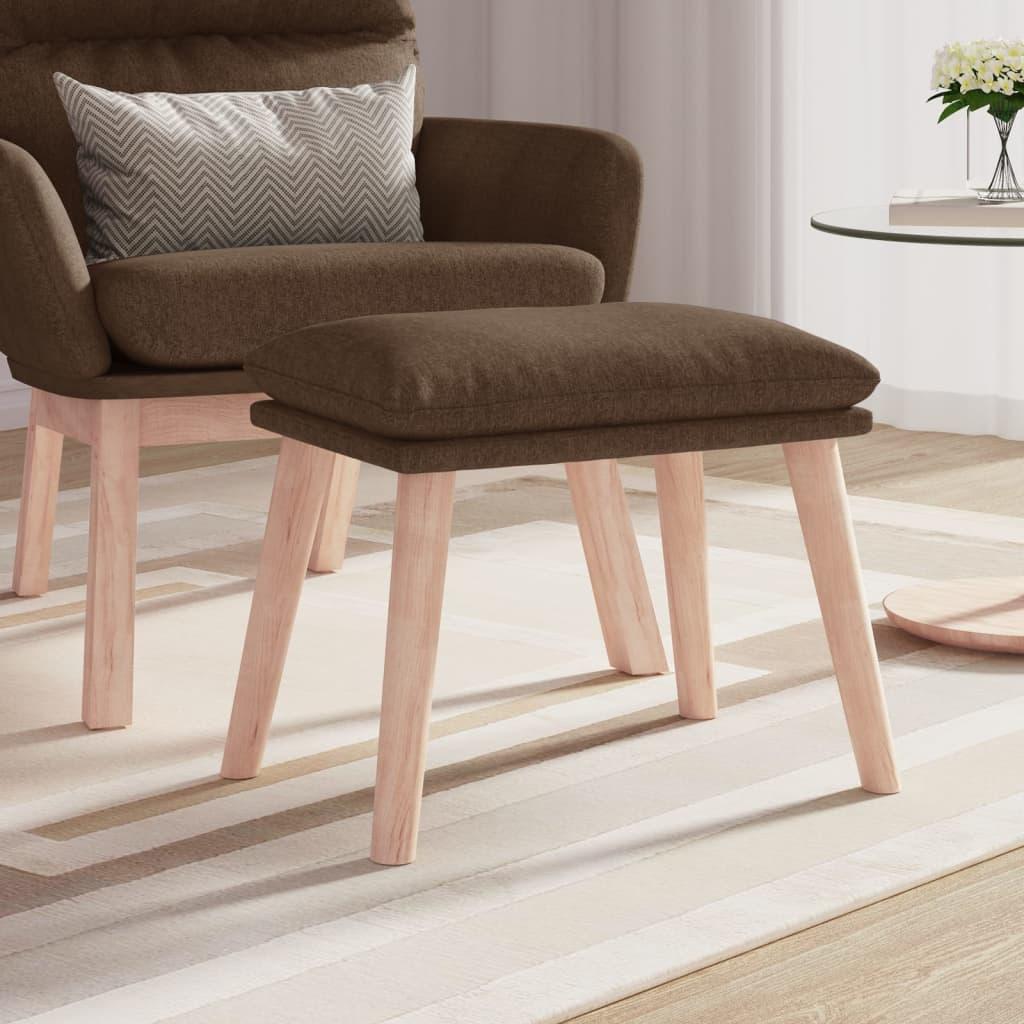 vidaXL fodskammel 45x29,5x35 cm stof brun