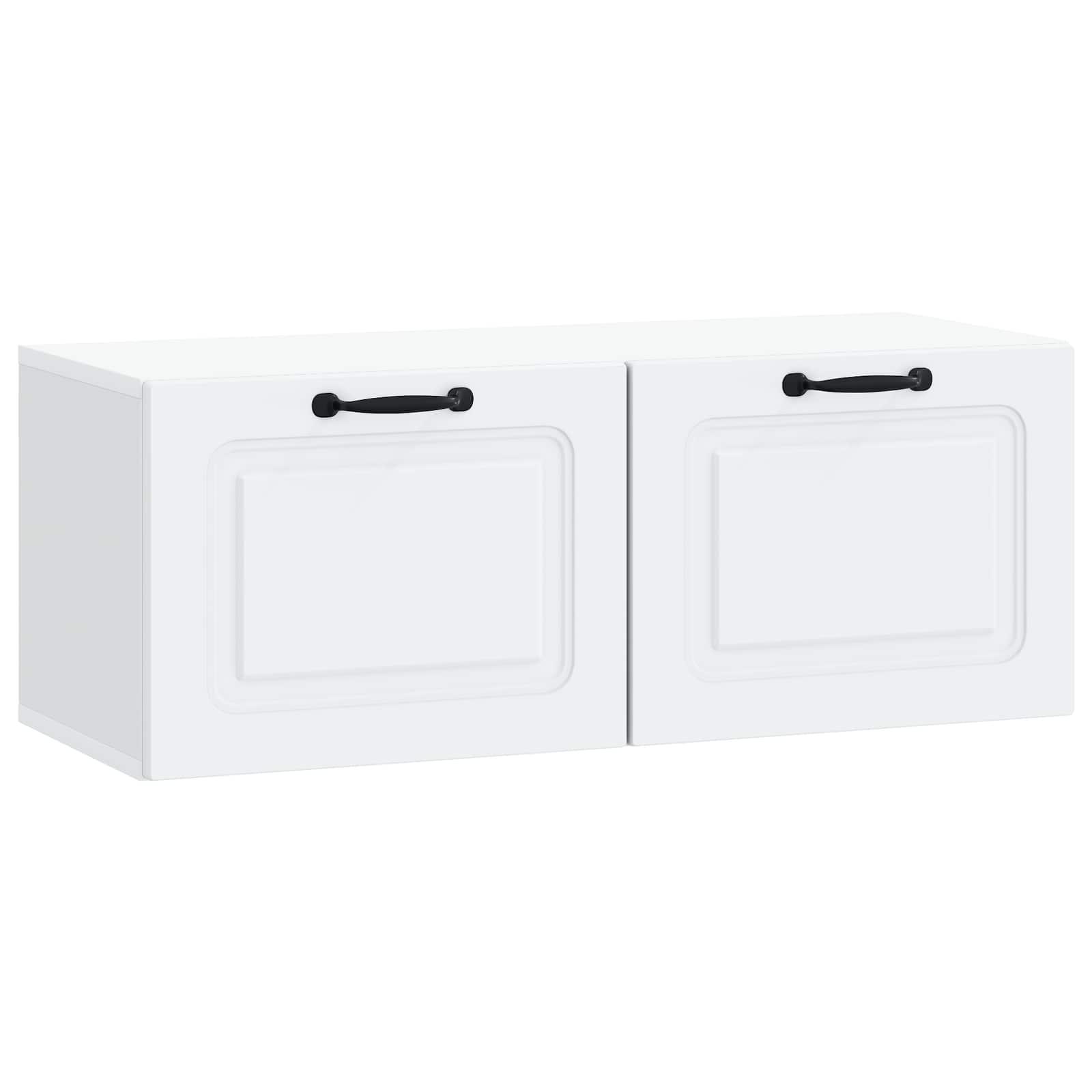 Væghængt TV-skab Hvid 78,5 x 31 x 30 cm Konstrueret træ