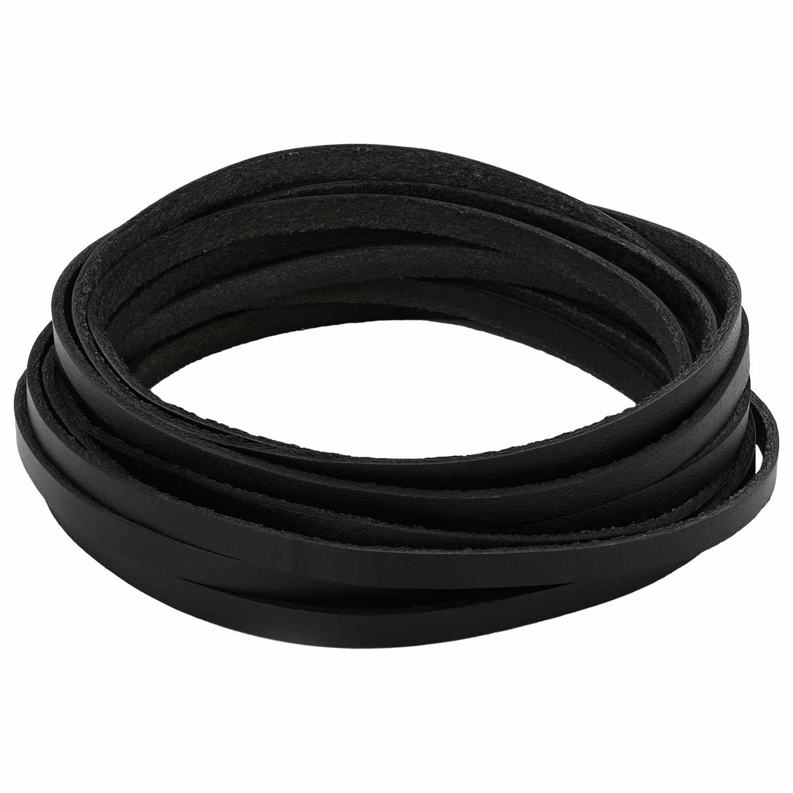 Læderrem Sort 200 x 0,5 cm Læder