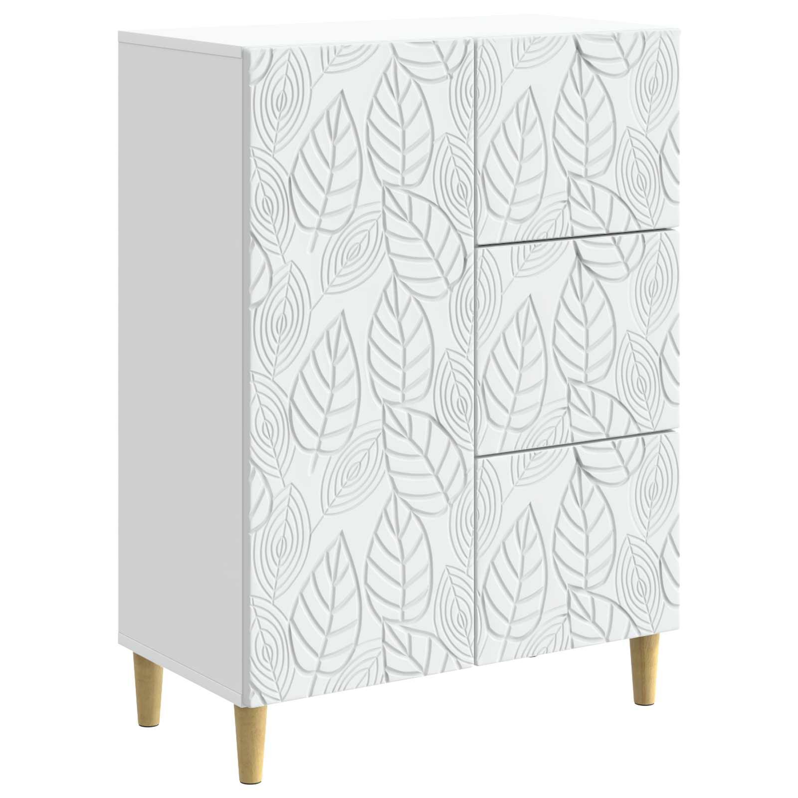 Sidebord Hvid 66 x 34,5 x 90 cm Konstrueret træ