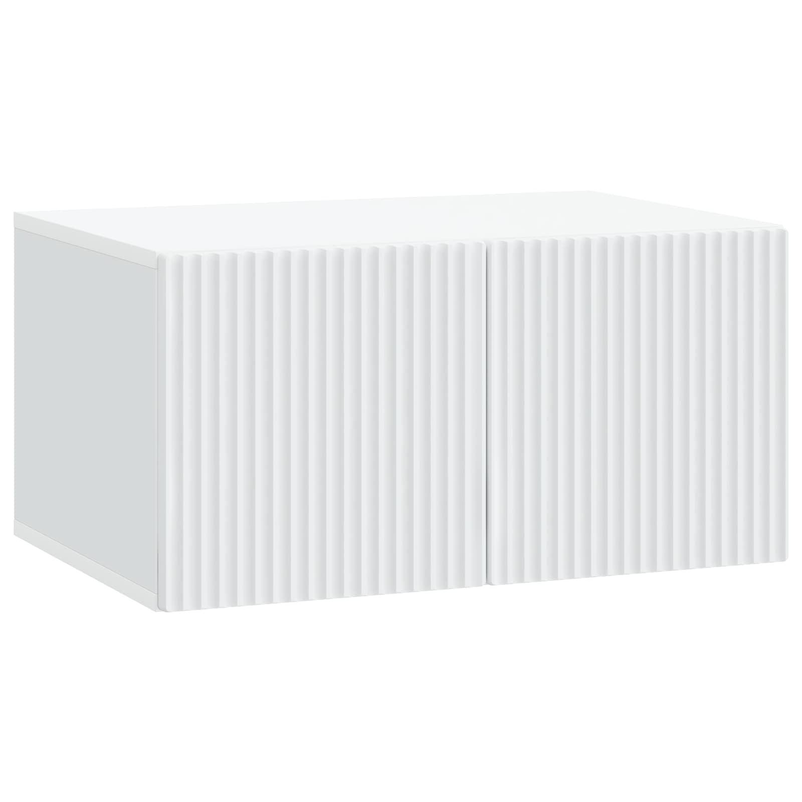 Væghængt TV-skab Hvid 59,5 x 41 x 30 cm Konstrueret træ