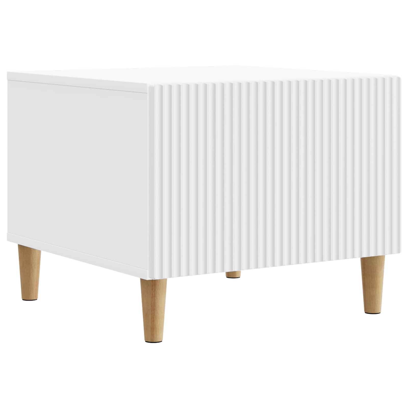 Sofabord med skuffe Hvid 49 x 50 x 40 cm Konstrueret træ