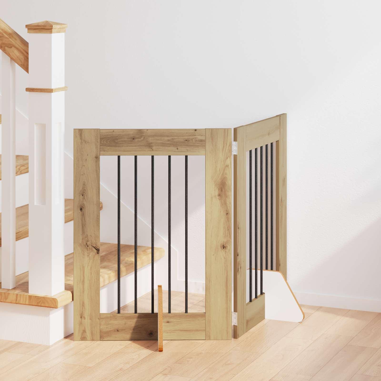 Hundehegn med stativer 2 stk Artisan-eg 60 x 60 cm