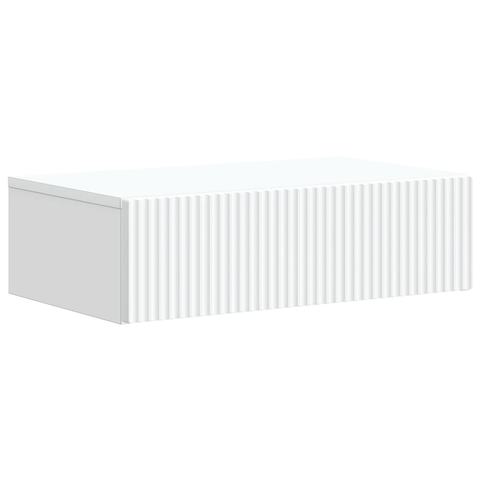 Væghængt Sideskab Hvid 59 x 34,5 x 17 cm Konstrueret træ