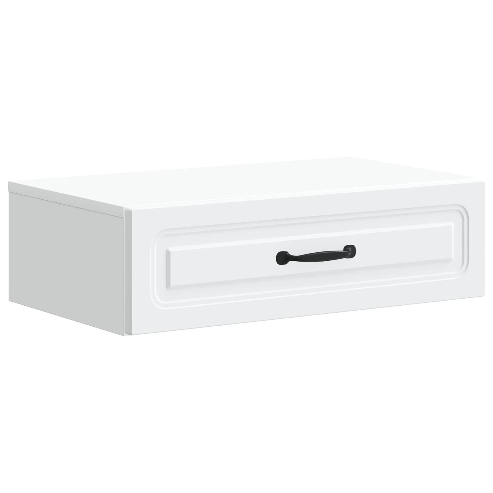 Væghængt Sideskab Hvid 59 x 34,5 x 17 cm Konstrueret træ