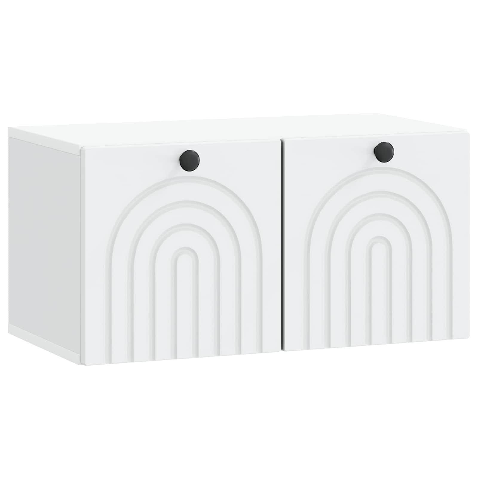 Væghængt TV-skab Hvid 59,5 x 31 x 30 cm Konstrueret træ