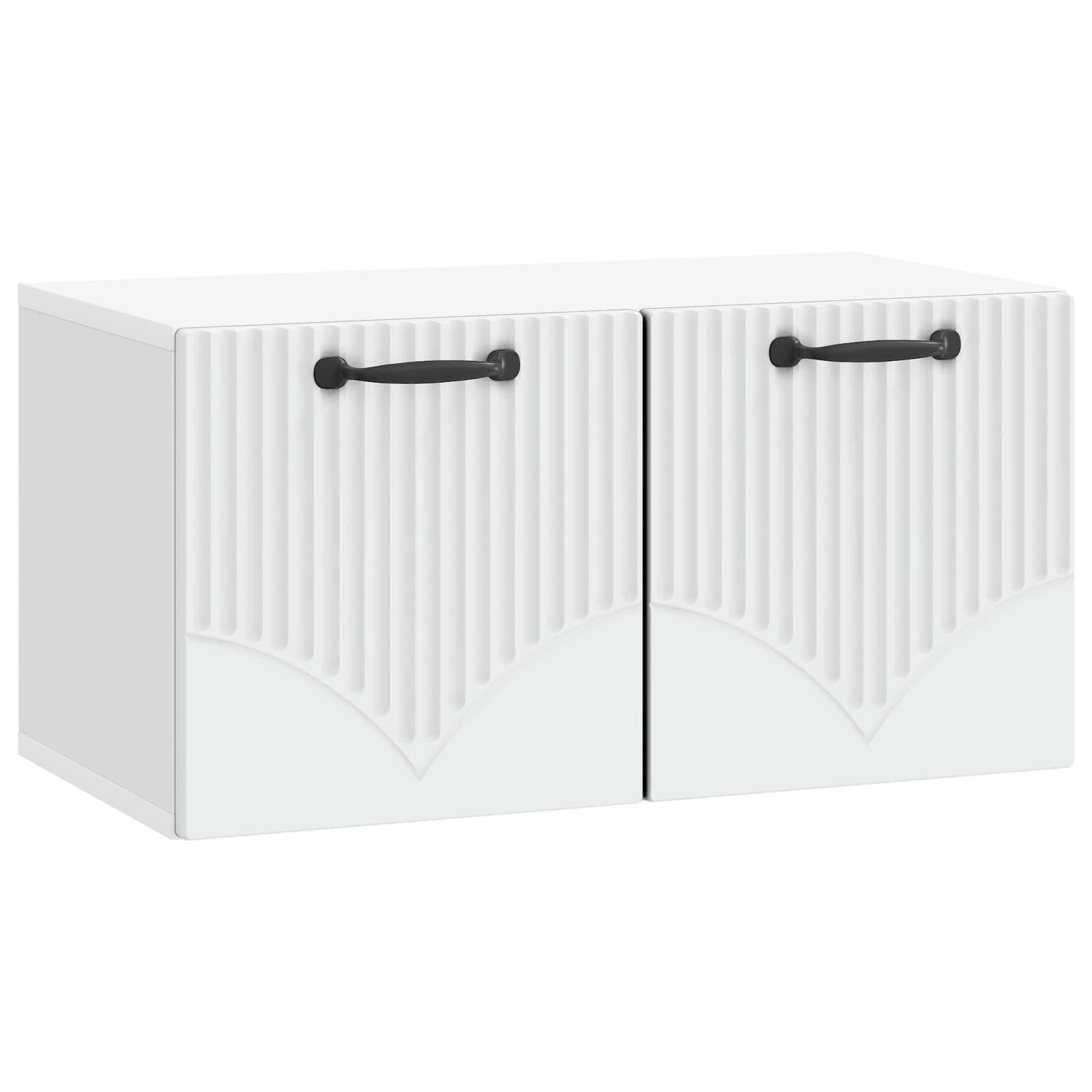 Væghængt TV-skab Hvid 59,5 x 31 x 30 cm Konstrueret træ