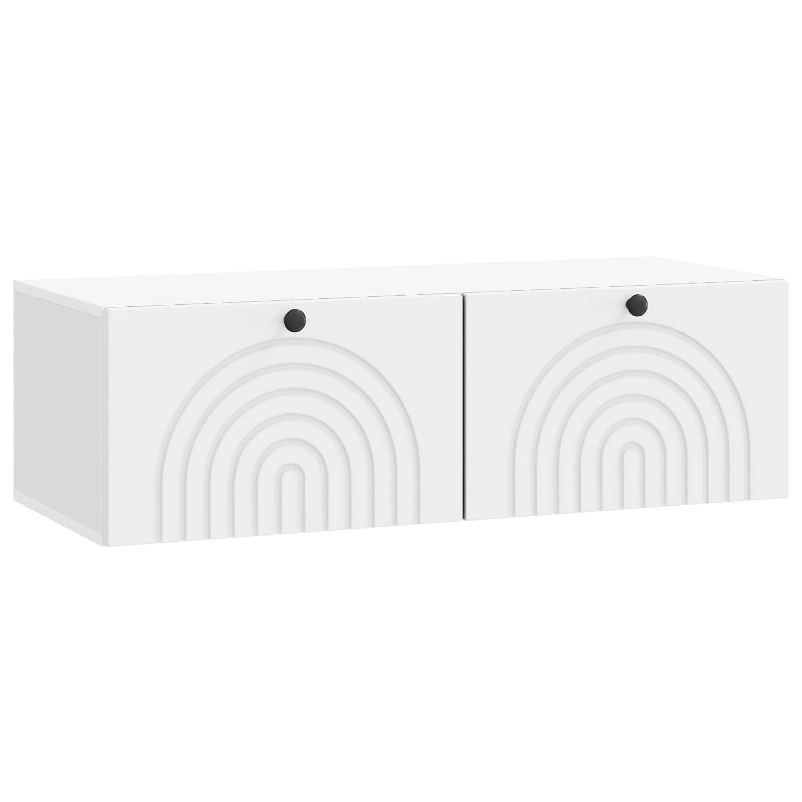 Væghængt TV-skab Hvid 99 x 41 x 30 cm Konstrueret træ