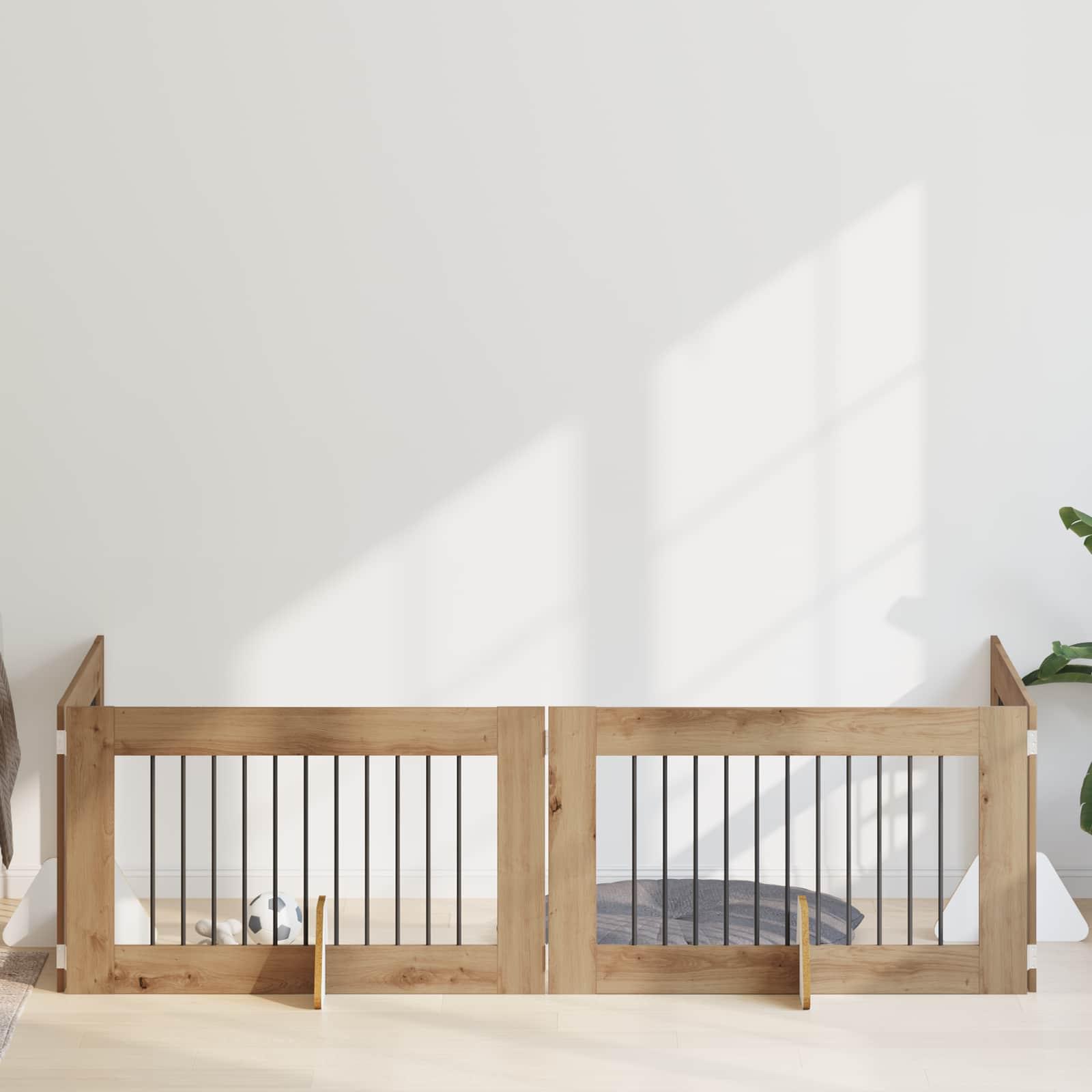 Hundehegn med stativer 4 stk Artisan-eg 100 x 60 cm