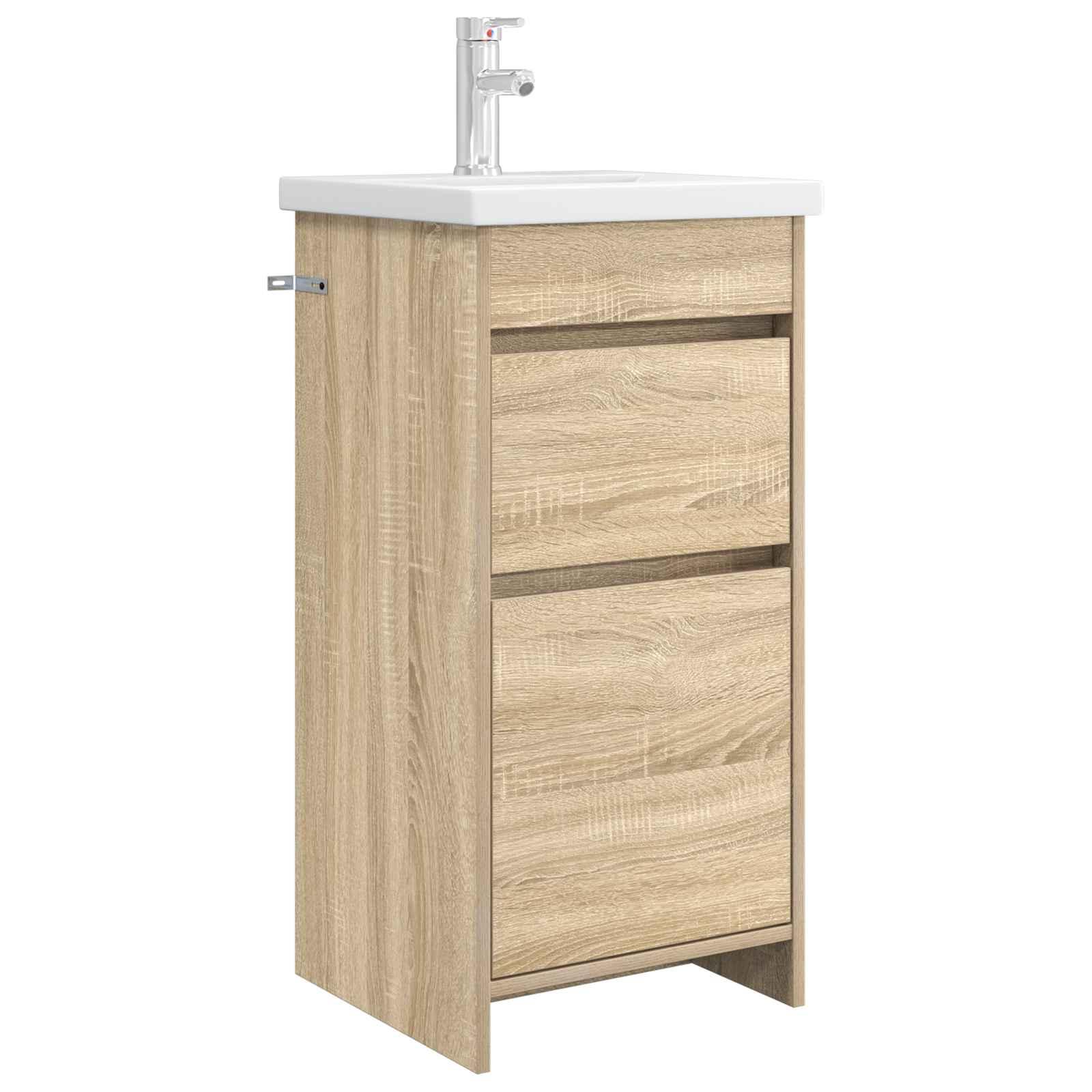 Badeværelsesvask med vask Sonoma-eg 42 x 40 x 84,5 cm
