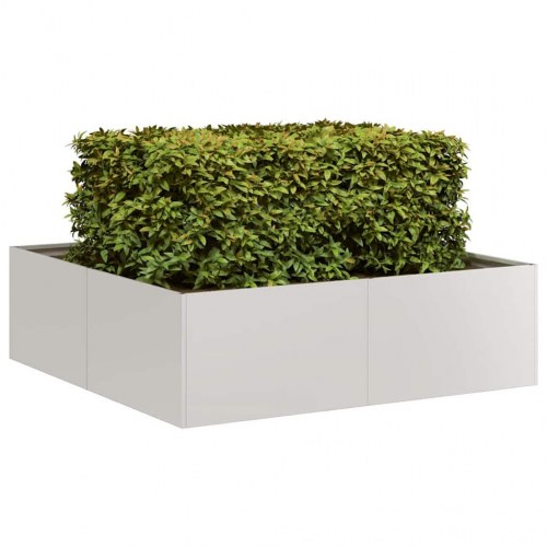 Plantekasse 100×100×30 cm i rustfrit stål - højbed til have og terrasse
